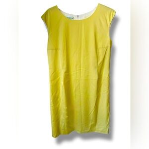 Vintage Austin Reed Yellow/Green Sleeveless Dress Size 16 EVC